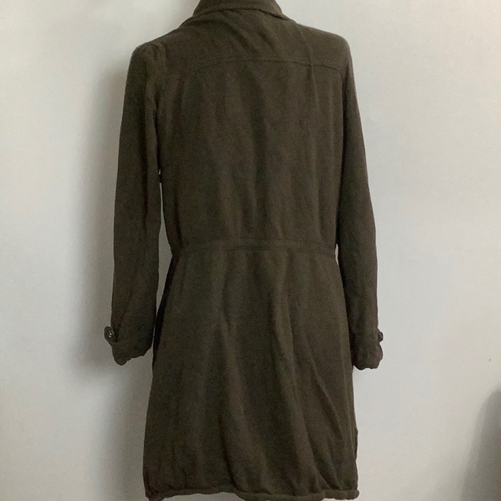 Laurie b. Anthropologie cotton / cashmere blend army green jacket.  Sz M - Picture 2 of 11